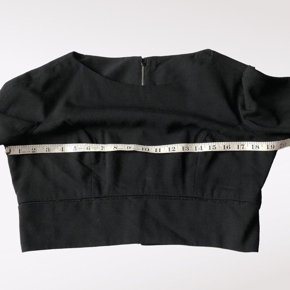 Lord & Taylor Vintage Cropped Black Blouse Structured – 70s Minimalist, Size S - Picture 15 of 15